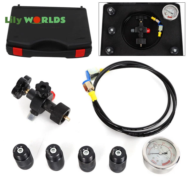 HYDRAULIC ACCUMULATOR NITROGEN Charging Fill Gas Valve Test Kit 3500PSI