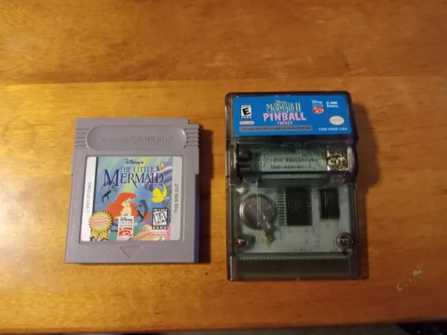 Game Boy Color Lot (2) Disney's Little Mermaid/ Little Mermaid II Pinball Frenzy