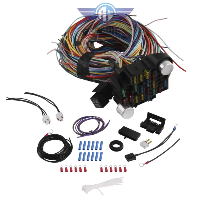 21 Circuit Wiring Harness For Chevy Ford Hotrods Universal Extra Long Wire