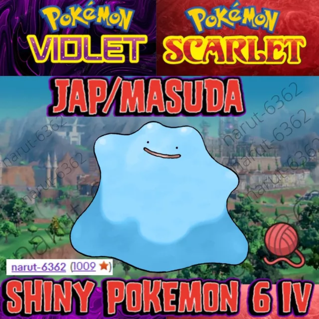 Pokemon Scarlet and Violet ~ x3 Shiny 6IV Japanese Ditto Masuda ~ Fast  Delivery