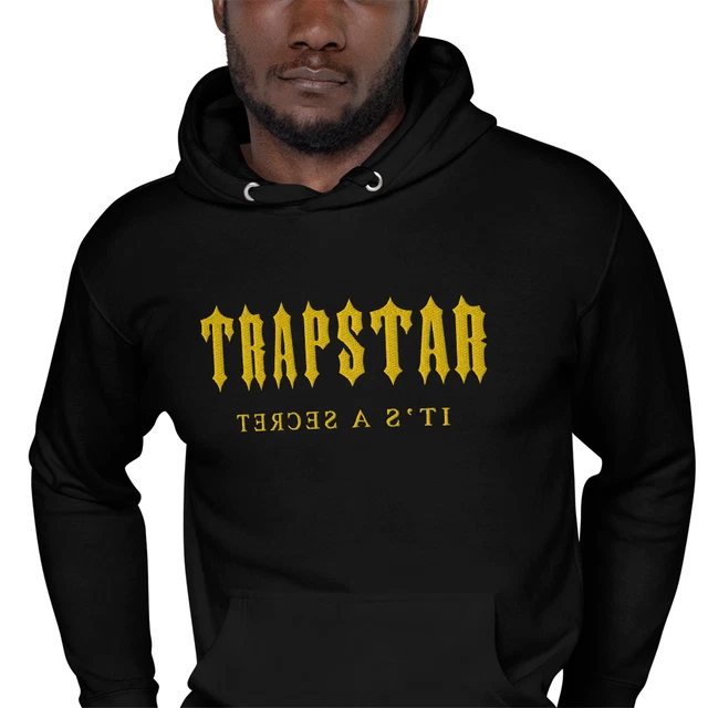 FELPA TRAPSTAR LONDON con cappuccio logo ricamato sul petto uomo
