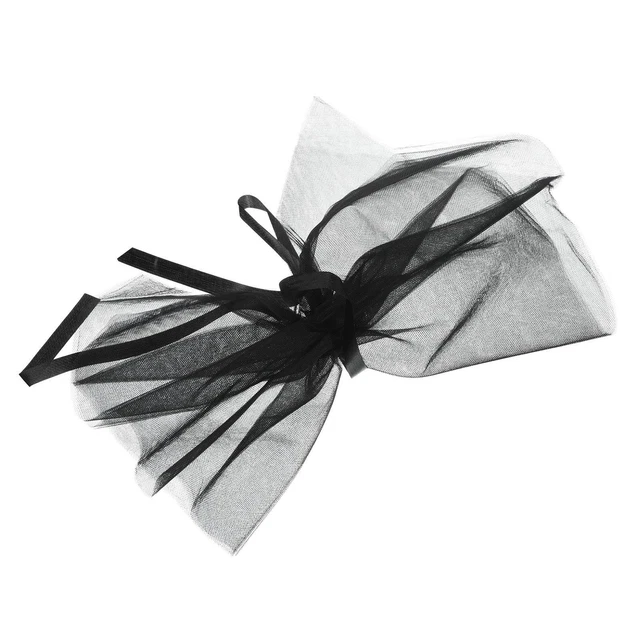 Papel de envolver flores 10 piezas, hilo de malla transparente floral ramo de 27,5"" negro