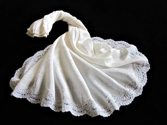 Orlo Vintage Vita S S Taglio Pregiudiziale Avorio Floreale Pizzo Satinato M&S Mezzo Slip Swishy