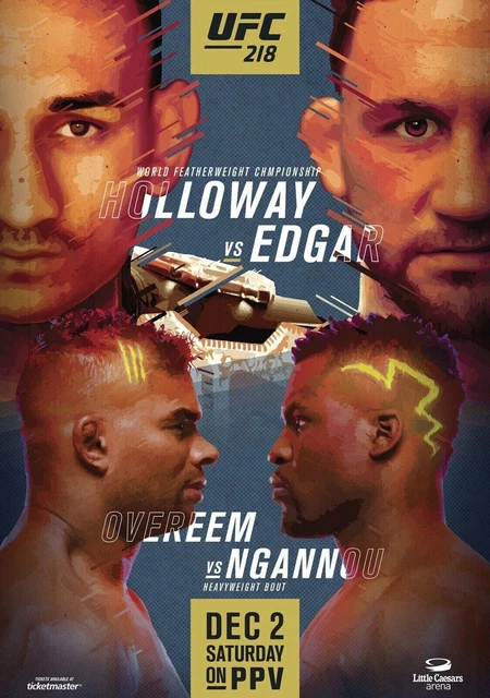 Holloway Vs Edgar Poster Locandina 45X32Cm || Arti Marziali Mma Ufc