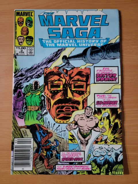 Marvel Saga #3 Newsstand Variant ~ VF - NEAR MINT NM ~ 1986 Marvel Comics