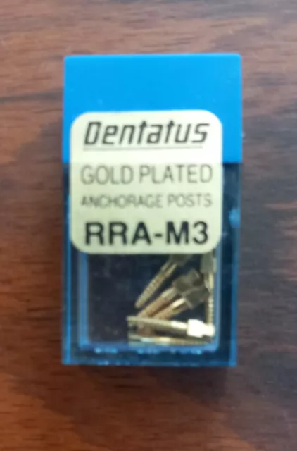 Dentaire / Dentatus Gold Plated Dental Screw Posts M3 / 12 pièces par boite
