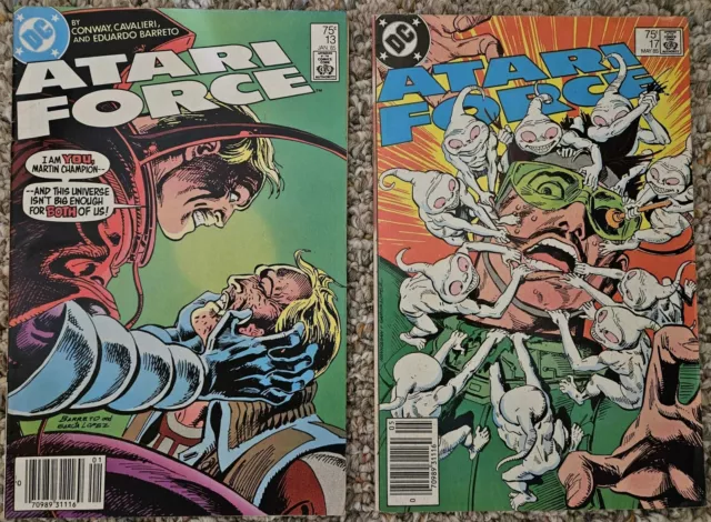 Lot of 2 Atari Force Comics #13 & #17 (DC, 1984 Series) Newsstand