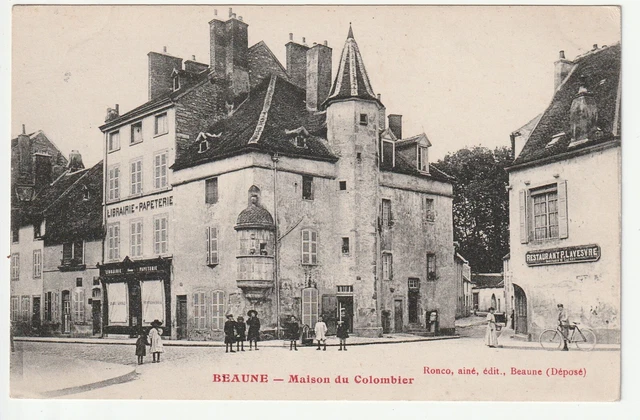 BEAUNE - Cote d' Or - CPA 21 - Librairie papeterie & Maison du Colombier