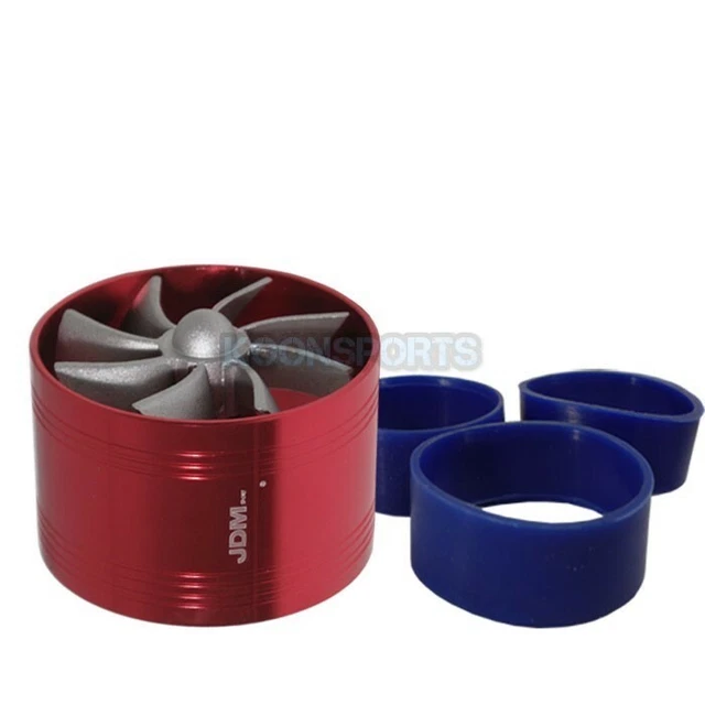 3" Tornado Turbonator Intake Single Fan Gas Fuel Saver Supercharger Red 3-6 HP