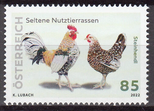 Austria Correo 2022 Yvert 3509 ** Mnh Fauna - Animales de Granja