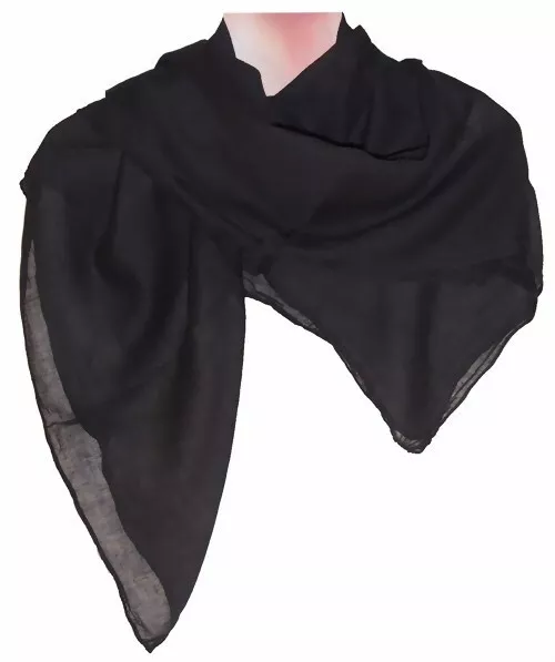 Halstuch 100x100cm schwarz Baumwolle 1AQualität Einfarbig Uni Tuch PORTOFREI