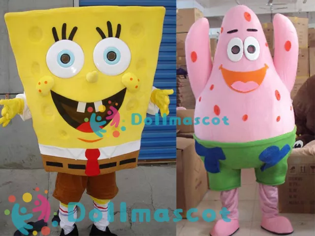 SpongeBob SquarePants Mascot Costume Halloween Birthday Party Cosplay Outfits