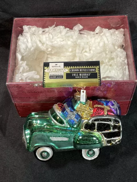 NEW Hallmark 1955 MURRAY Ranch Wagon Poland Keepsake Glass Christmas Ornament NEW Hallmark 1955 MURRAY Ranch Wagon Poland Keepsake Glass Christmas Ornament