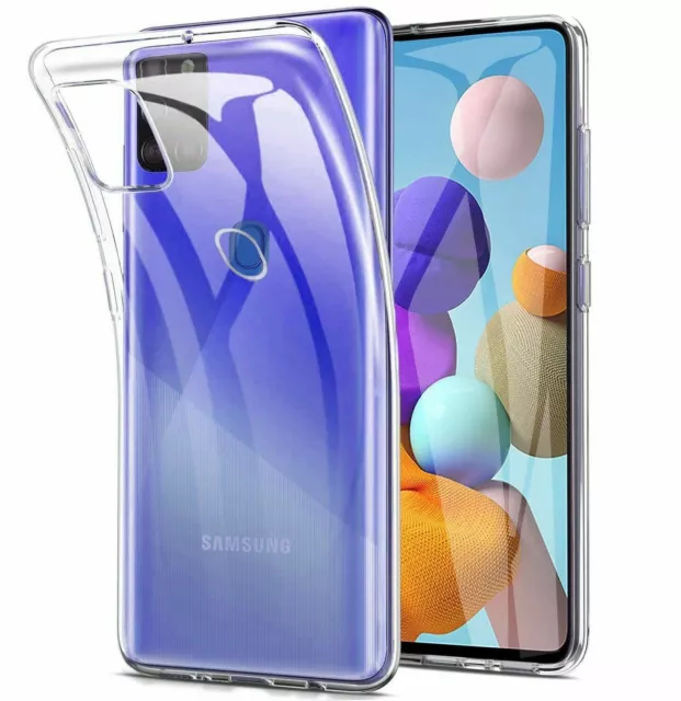 Cover Custodia Per Samsung Galaxy A21S In Silicone Tpu Trasparente Ultra Slim