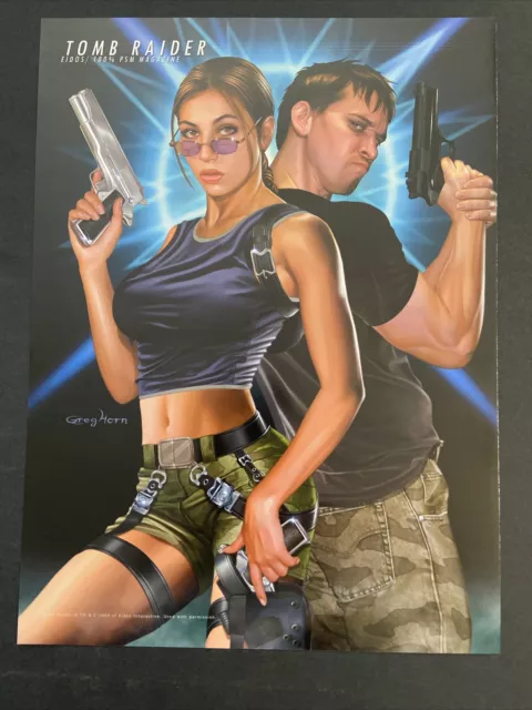 Tomb Raider Lara Croft PSM Magazine COVER Video Game Poster 9x12 Greg Horn