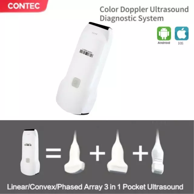 Ecografo color doppler WiFi portatile 3 in 1 per Android IOS,Wireless CE CMS1600