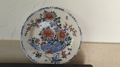 Assiette bretonne signe Marcel Boutain 25,5 cm fait main 