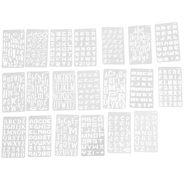 20 SHEETS LETTER Template Ruler Alphabet Stencil Spray Paint Letters £8 ...