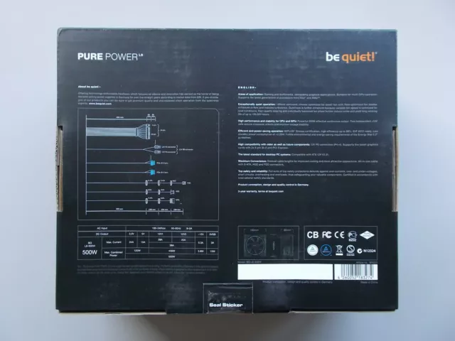 Be Quiet BN223 Pure Power L8-500W 80 PLUS Bronze ATX Netzteil NEU 2