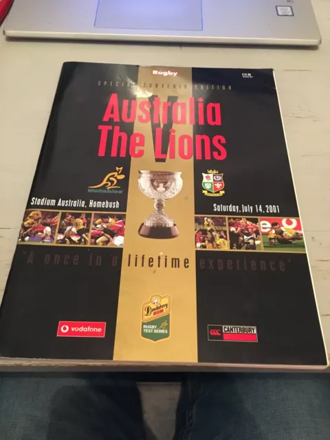 2001 Australia V British Lions 3Rd Test International Rugby Union Programme