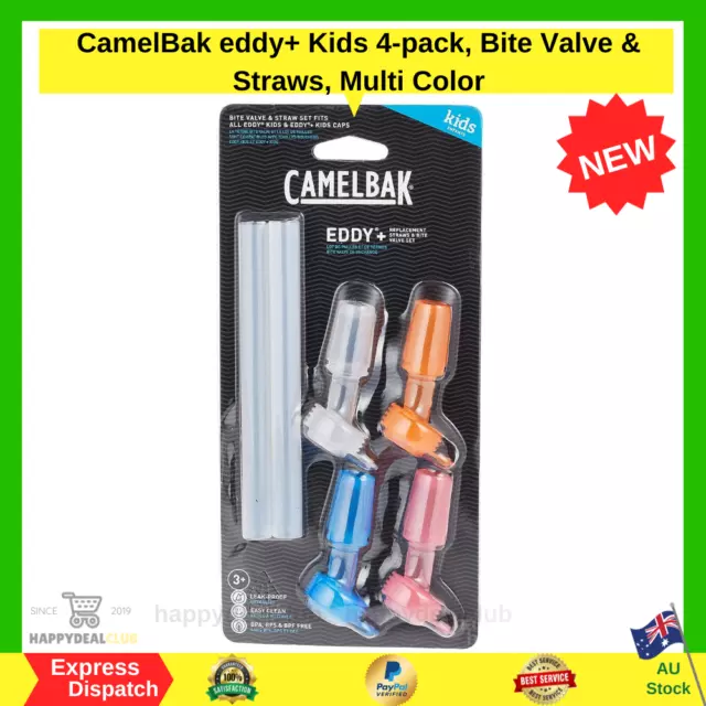 CamelBak Eddy+ Kids Bottle Replacement Bite Valves - Multi (4 Pack) 2 x Straws