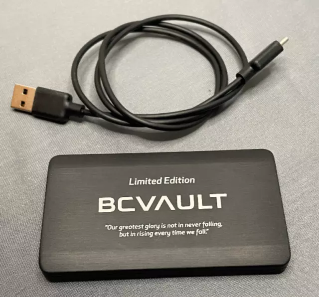 BC Vault Gunmetal Limited Edition Cryptocurrency Hardware Wallet with Micro SD