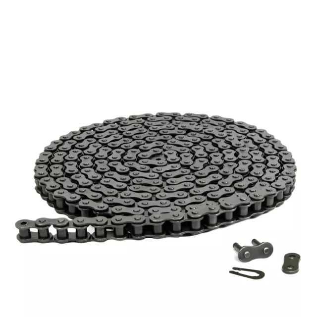 50 Heavy Duty Roller Chain 10 Feet with 1 Connecting Link, 50H Chain