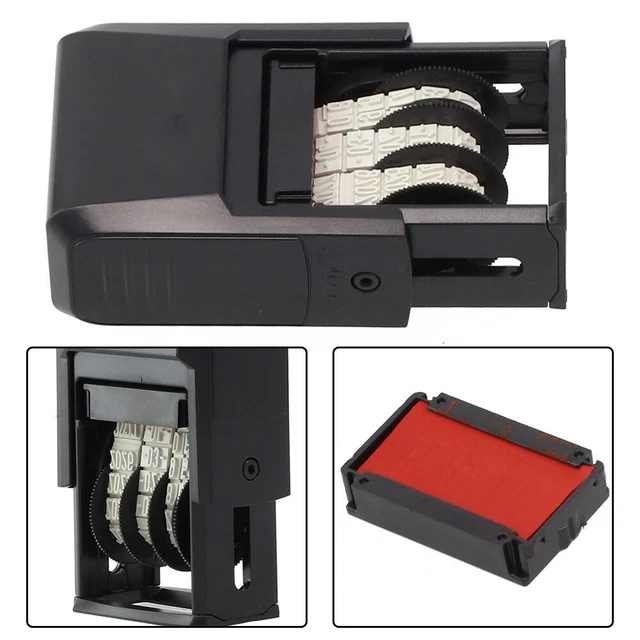 For Factory Department Date Stamp Rubber Stamp Red Stamps 20*3.8MM Black