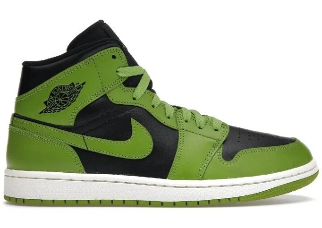 SCARPE NIKE WMNS AIR JORDAN 1 MID bq6472 031 VERDE NERO PELLE