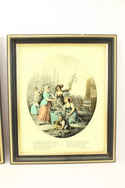 Vtg 50s Art Print Engraving Picture F. Bartolozzi W. Hamilton Turner Mfg. Co. IL 3