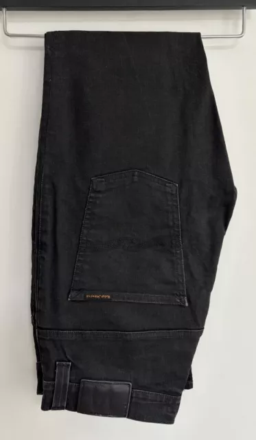 Nudie Jeans Co “Thin Finn” Slim Jeans “dry Black Coated” /Black W34 L32