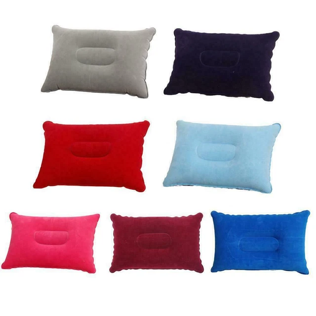 Inflatable Camping Pillow Blow Up Festival Outdoors E Accessory N Travel B7L6