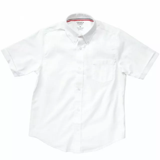 French Toast Boy's Short Sleeve Oxford Uniform White Button Up Shirt