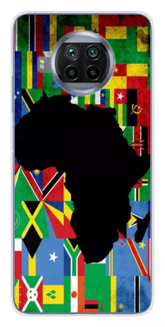 Printed silicone case compatible with Xiaomi Mi 10T Lite Africa flag