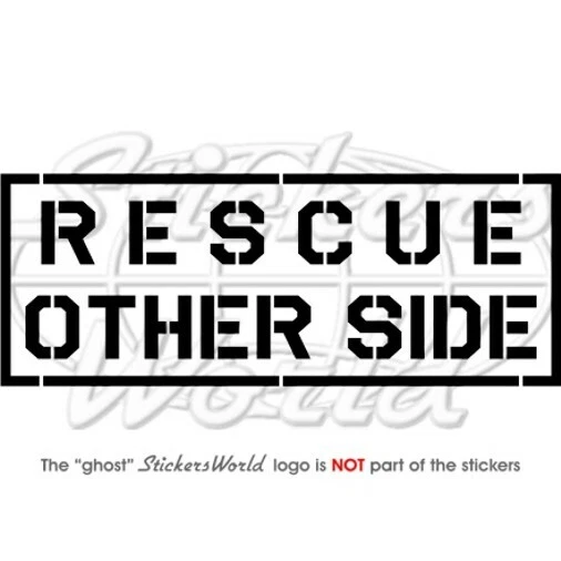 Pochoir Vinyle "RESCUE OTHER SIDE" – Inspiré USAF/Luftwaffe, Diamètre 145 Mm, Disponible En 22 Couleurs
