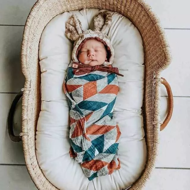 Baby Newborn Swaddle Boy Girl Bamboo Cotton Muslin Wrap Blanket
