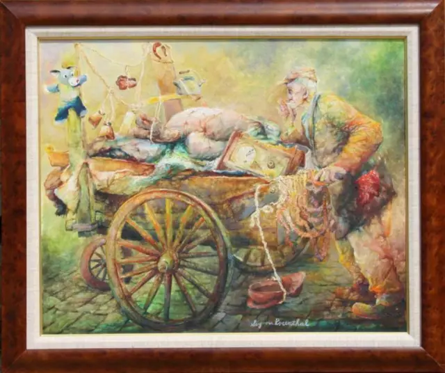 Seymour Rosenthal, The Junk Man, Oil on Canvas, Signed l.r.
