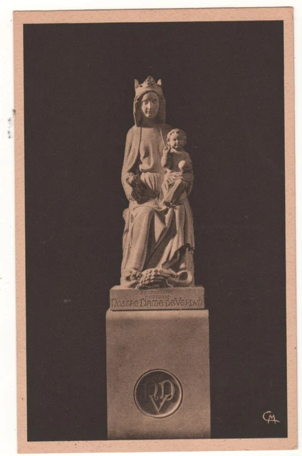 Cpa 55 - Verdun : Cathédrale - Statue De Notre-Dame De Verdun (Meuse) Non Écrite