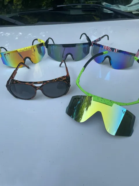 Pit Viper 3  Original 1  Exciters And  1 Flip Up Sunglasses Huge Lot Make Offer