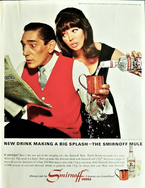Smirnoff Vodka ad vintage 1965 Killer Joe Piro original advertisement