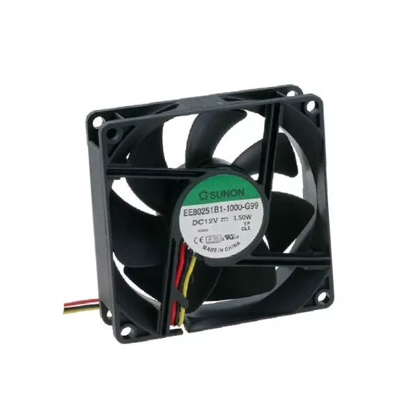 SUNON EF80251B1Ventola Assiale 80x80x25 con cuscinetti 12VDC, 3 fili | EF80251B1