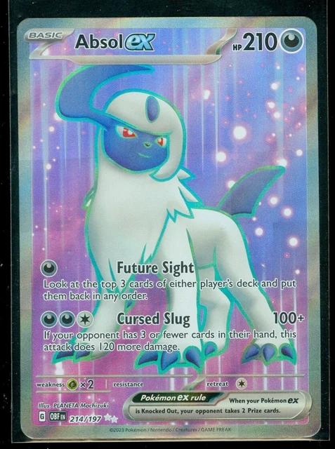 Pokemon ABSOL EX 214/197 Obsidian Flames ULTRA RARE FULL ART - - MINT