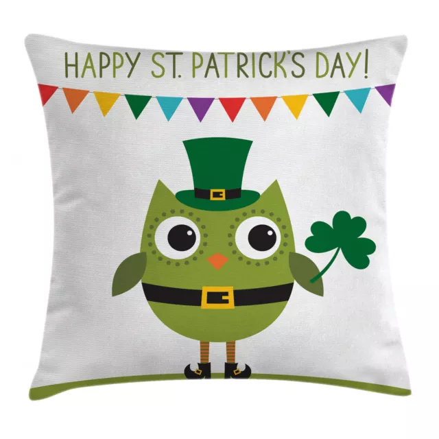 festa di San Patrizio Federa Fodera Cuscino Owl Shamrock