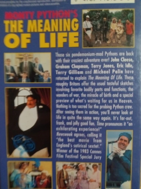 VHS TAPE MONTY Python's The Meaning of Life 1996 MCA Universal £6.19 ...