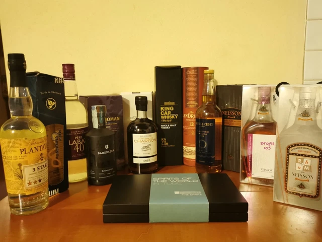 Lot 14 bouteilles (Whisky-Rhum-Gin-Armagnac) valeur 863€