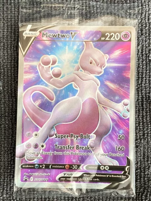 Pokemon Karte Mewtwo Mewtu V Fullart Promo SWSH229 Pokemon Go English Sealed Neu