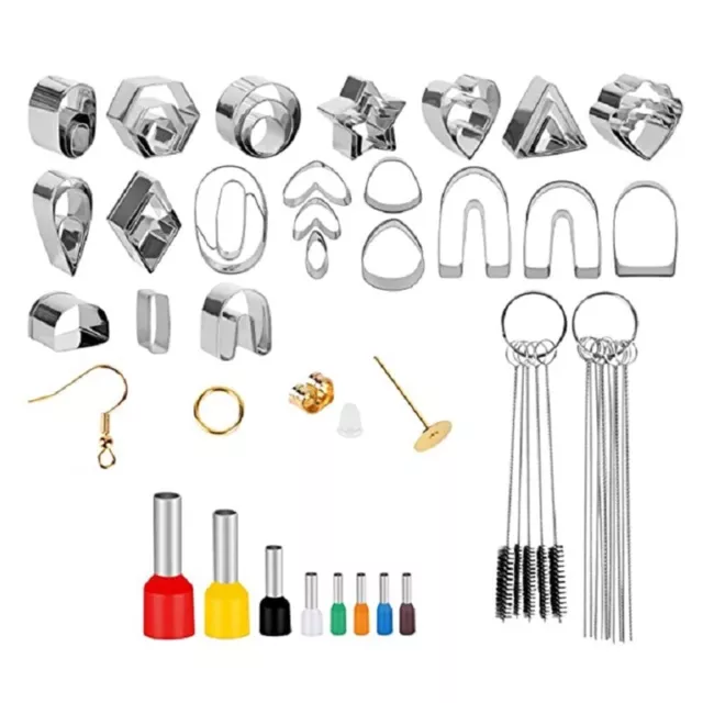 Upgraded Clay Cutters Set Stainless Steel Clay Earring Cutters for DIY