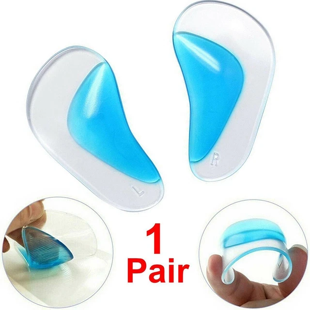 1 paio di solette ortopediche piede piatto morbido silicone 3D arco di personalizzazione
