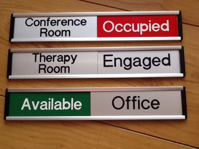 Sliding Door Sign - Engaged / Vacant - Entry Control System - Personalised 2