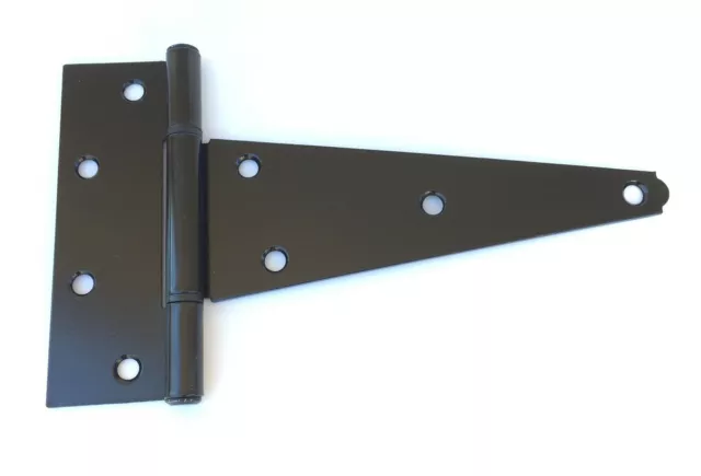 8" Heavy Duty Black Tee T Hinges for Fence Gate Barn Shed Door